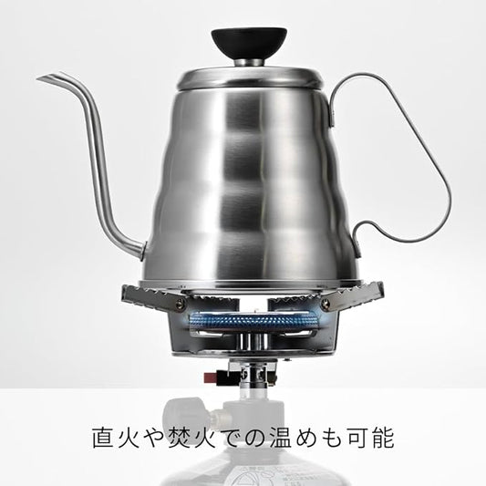 Hario Outdoor V60 Buono Metal Drip Kettle, 700ml, Silver