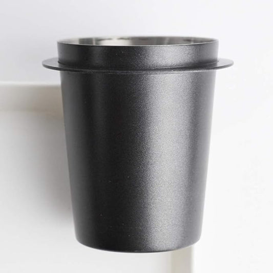58mm Coffee Dosing Cup, Stainless Steel Espresso Coffee Dosing Cup, Coffee Powder Feeder Part Coffee Grinder Powder Cup For Coffee Tamper Espresso Coffee Machine Tools(Black)