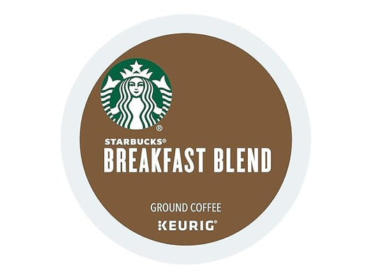 Starbucks Breakfast Blend Medium Roast Single Cup Coffee for Keurig Brewers, 24 Count