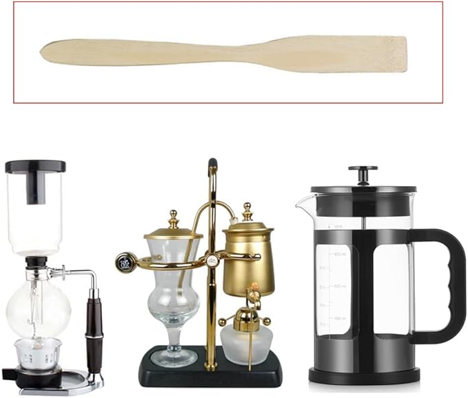 2 Pack Coffee Syphon Stir Stick Bamboo Syphon Coffee Maker Stirrers Wooden Stirring Spoon for French Press Coffee Maker Coffee Travel Mug To-Go Coffee Cups Tabletop Glass Siphon Pot Brewer