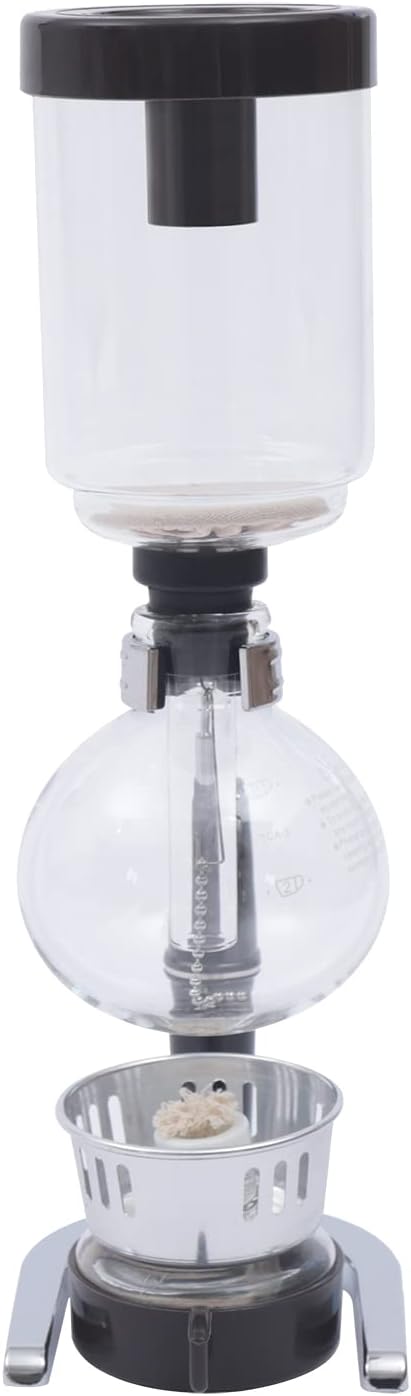 GXFCHYL Siphon Coffee Maker Syphon Coffee Brewer Coffee Siphon Brewer Tabletop Glass Siphon Pot Glass Drip Coffee Maker Set Hot Tea Maker for Home, Household and Office (360ml)