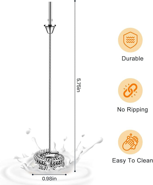 YUSWKO Handheld Rechargeable Milk Frother Spring Whisk Rods (2 Pcs) Frothing Accessory