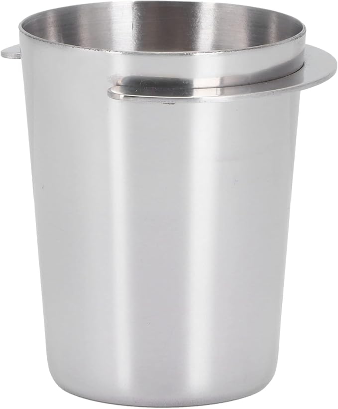 WQAPVHBG 51mm Coffee Dosing Cup, Silver Sturdy Espresso Dosing Cup Stainless, Convenient 51mm Coffee Metering Cup as Accessory Tool for Homes, Milk Tea Shops, Coffee Shops