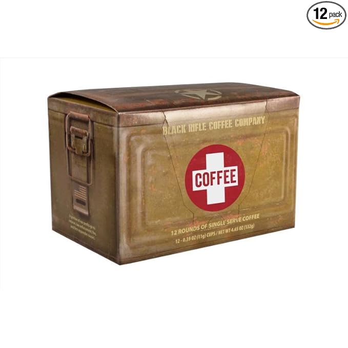 Black Rifle Coffee Company Coffee Saves Medium Roast K-Cups 12ct Coffee Pods – Veteran-Founded, Smooth & Balanced Taste, Compatible with Keurig Single-Serve Brewers