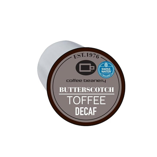 Butterscotch Toffee Decaf Coffee Pods by Coffee Beanery | 48ct Bulk Flavored Decaf Coffee Pods Medium Roast Coffee Pods| 100% Specialty Arabica Coffee| Gourmet Coffee Pods