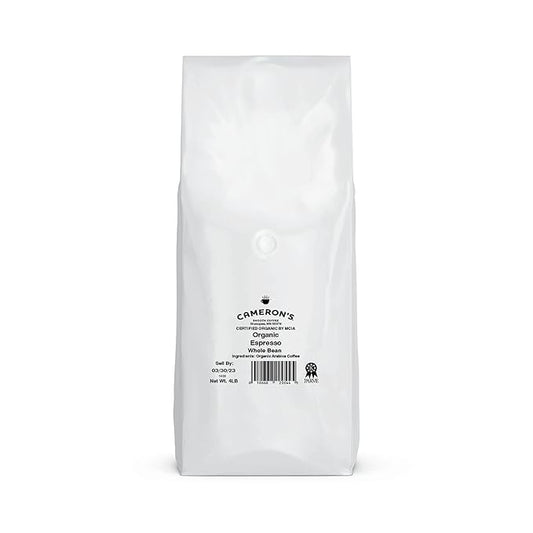 Cameron's Coffee Roasted Whole Bean Coffee, Organic Espresso, 4 Pound