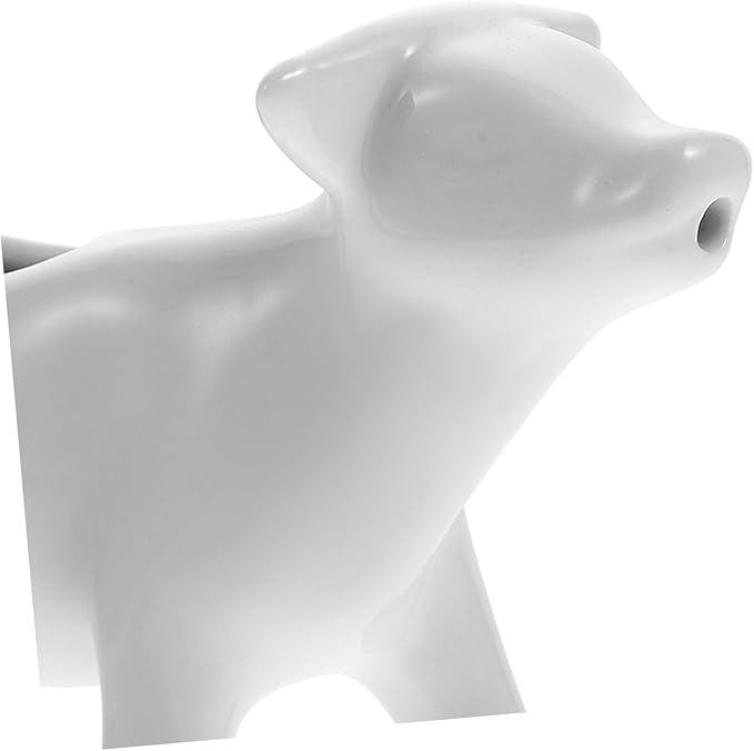 DECHOUS Ceramic Milk Jug Pull Flower Cup Coffee Syrup Espresso Frothing Pitcher Cream Pitcher Table Sauce Dispenser Steaming Cup Creamer Carafes Cow Ceramics Small Coffee
