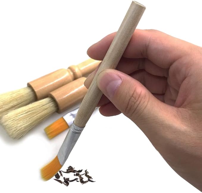 4 Packs Coffee Grinder Brush,DanziX Wooden Cleaning Brush for Grinders and Pasta Makers-2 Size