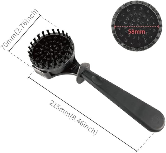 Espresso Coffee Machine Cleaning Brush Espresso Group Head Brush Detachable Nylon Bristles Espresso Machine Cleaning Bristle for 58mm Grouphead