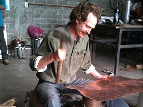 Sertodo Copper, Round Napa Cup Coaster, Hand Hammered 100% Pure Copper, 4.5 inch diameter, Set of 2