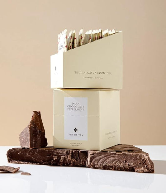 Art of Tea | 12 Count Sampler Box | Dark Chocolate Peppermint Dessert Tea