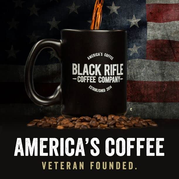 Black Rifle Coffee Company Thin Blue Line, 12 Count, Medium Roast K Cups - Single Serve K Cups Coffee Pods - Kcup Pods Compatible with Keurig 1.0 & 2.0 - Made from Arabica Beans