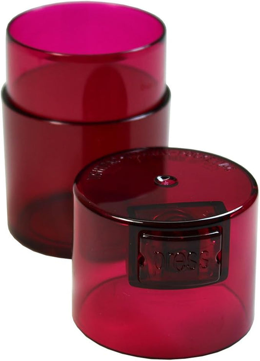 Vitavac - 5g to 20 grams Airtight Multi-Use Vacuum Seal Portable Storage Container for Dry Goods, Food, and Herbs - Red Tint