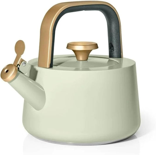 Electric Gooseneck Kettle 1 Liter 1200W, Stainless Steel, Pour Over Coffee Tea, Auto Shut-Off, 360° Cordless Power Base (Sage Green 1.8L)