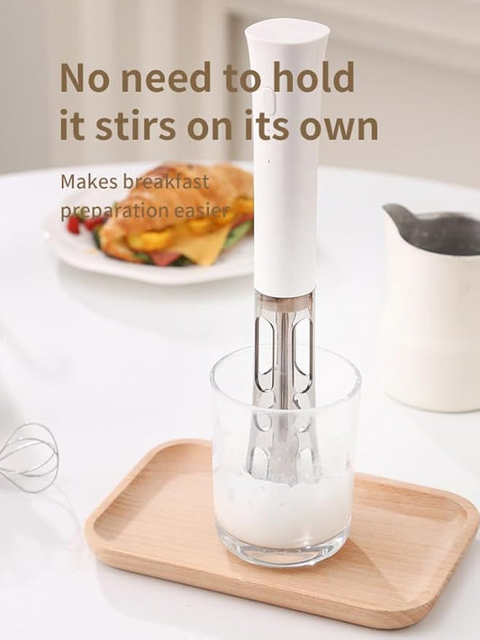 NEUTRAL Electric Milk Frother,Rechargeable Milk Frother Handheld,with Stainless Balloon Whisk,With stand,Foamer For Cappuccino, Lattes,Creamy Coffee,Hot Chocolate
