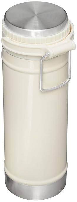 STANLEY Travel Mug with Integrated French Press 16 oz | 5 Minute Brew, 4 Hours Hot, Leakproof Lid | Mesh Filter for Coffee Grounds | Insulated Stainless Steel Coffee Maker | BPA-Free | Cream Gloss