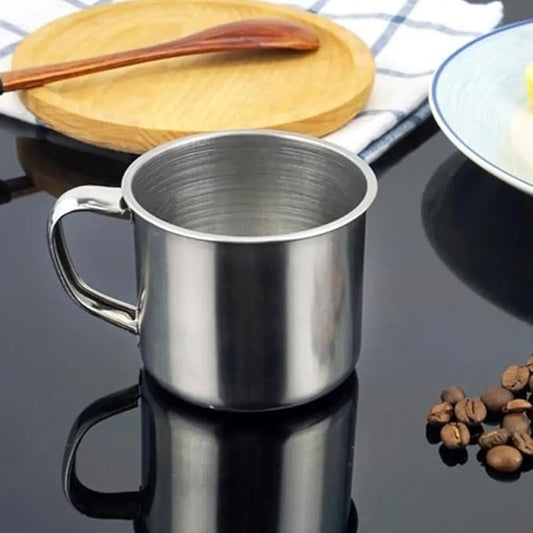 Liang baobao Stainless Steel Coffee Mugs 6oz Cups with Handle Set of 10 for Drinking Tea, Latte Espresso, Juice or Water