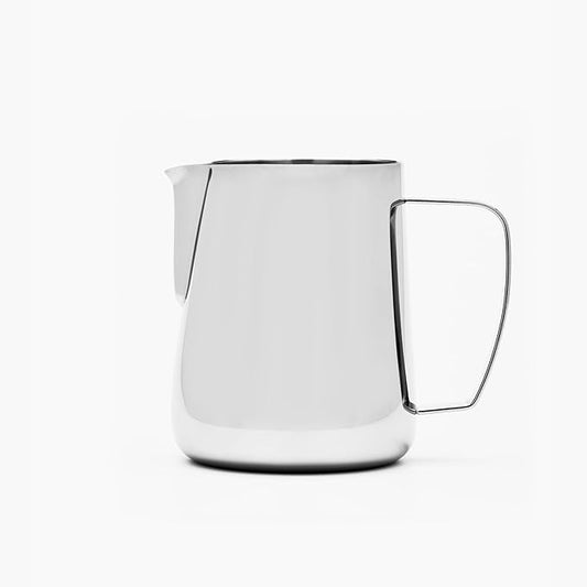 Barista Hustle Milk Pitcher – 600ml Polished Stainless Steel, Precision Spout & Handle Alignment, Internal Measurement Markings, Premium 304 Stainless Steel Milk Steaming Pitcher for Latte Art