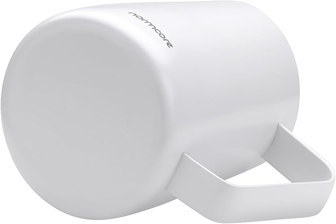 Normcore Milk Pitcher with Round Spout - Espresso Steaming Pitcher - Milk Frothing Jug - Cappuccino Latte Art Barista Cup - Non-stick coating White - 20.3 oz (600 ml)