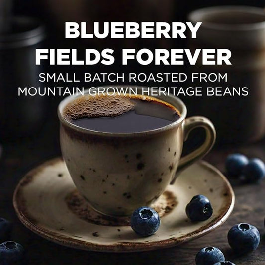 Maud's Blueberry Flavored Medium Roast Ground Coffee, 2 Bags (40oz), 100% Arabica Coffee, 104 Servings