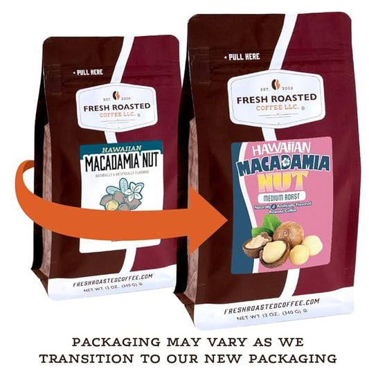 Fresh Roasted Coffee, Hawaiian Macadamia Nut Flavored Coffee, 5 lb, Medium Roast, Kosher, Ground