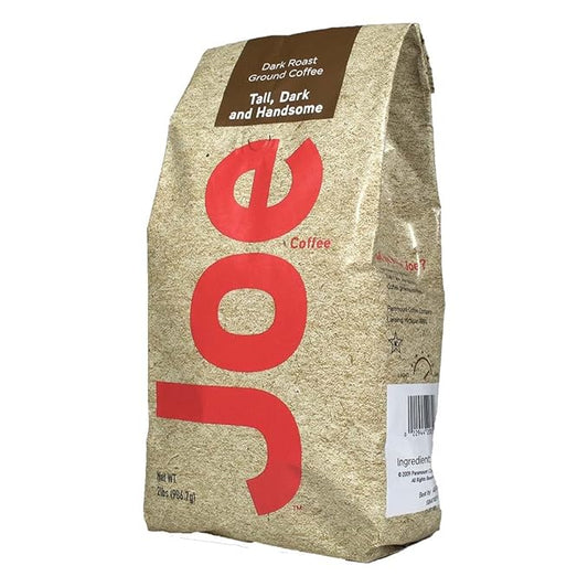 Joe Knows Coffee Dark Roast, Ground Coffee, Tall Dark and Handsome, 2 Pounds