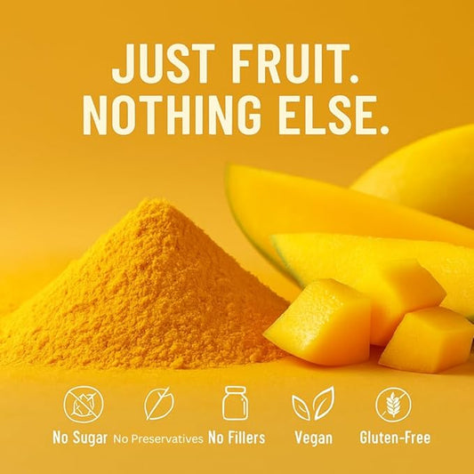 Confect Mango Alphanso Powder | Pure & Natural Fruit Powder for Smoothies, Baking, Beverages, Juices, Tea & DIY Recipes | Vegan, Gluten-Free, No Added Sugar – 7 OZ