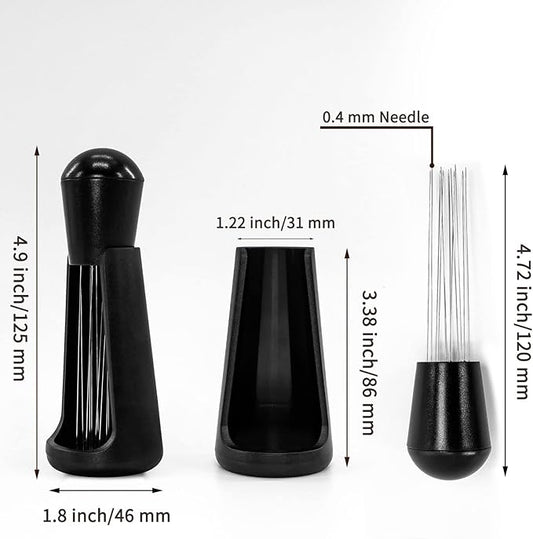 Wdt Tool, Espresso Coffee Stirrer 12 Needles 0.4mm Espresso Distribution Tools with Stand, Espresso Coffee Distributor