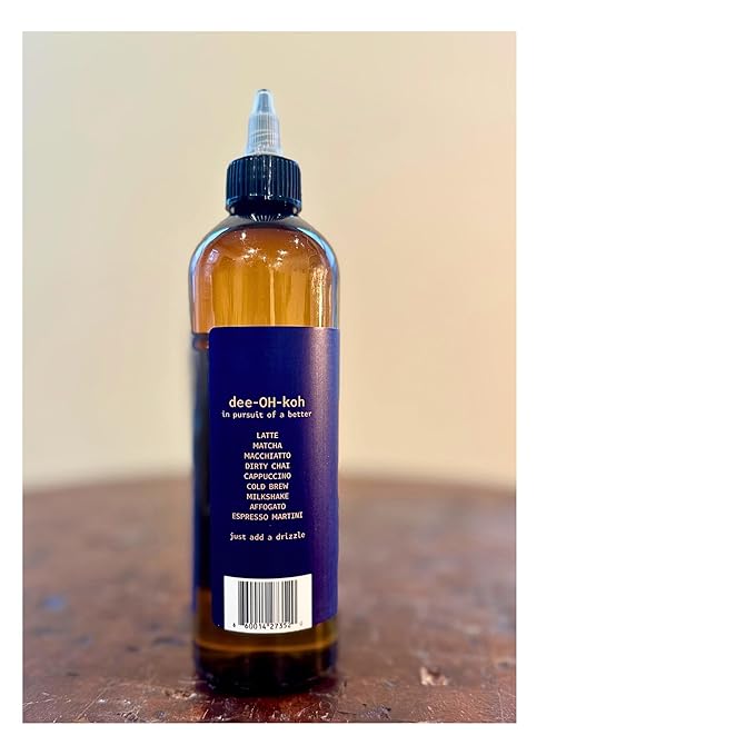 Dioko Simple Syrup, 12 fl. oz Premium Coffee & Dessert Syrup with Easy Pour Spout | No Artificial Dyes or Colors | Perfect for Lattes, Iced Coffee, Cocktails, Pancakes & More (Hazelnut)