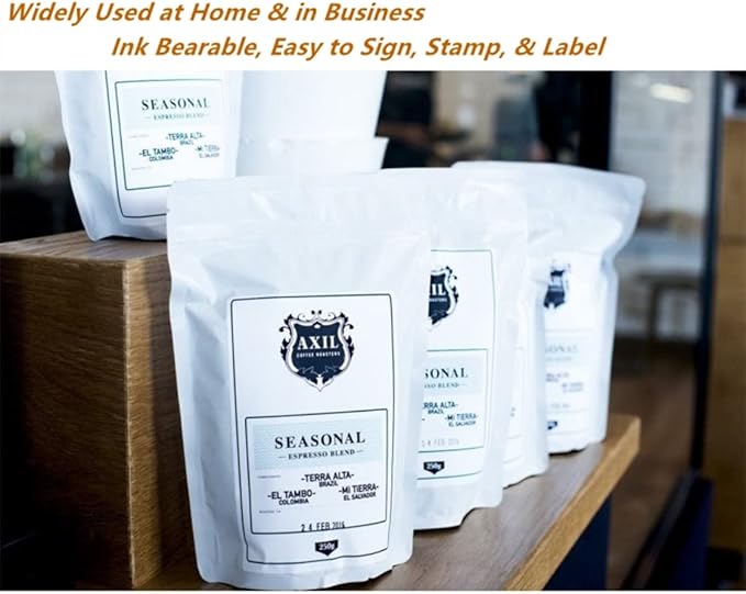 12 Ounce 50 Pieces White Kraft Coffee Bags with Ziplock - High Barrier Natural Kraft Paper Stand up Coffee Pouches with One Way Degassing Valve & Zipper (50, 12oz/0.75lb/340gram)