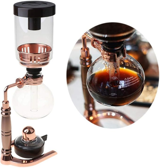 XAGMODSHN Japanese Siphon Coffee Maker Tea Siphon Pot Vacuum Coffeemaker Glass Type Machine Filter Glass Pot