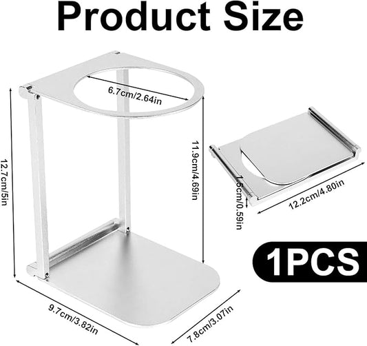 Pour Over Coffee Dripper Stand, Aluminum Alloy Coffee Drip Stand Foldable Espresso Machine Holder Pour Over Dripper Maker Accessory for Home Office Camping (Silver)