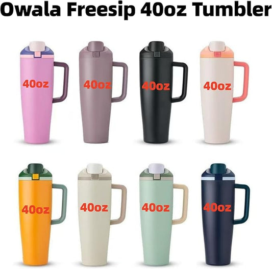 Metal Straw Replacement Compatible With Owala FreeSip Sway 40oz Water Bottle,Reusable Stainless Steel Straws Fit for Owala Water Bottles