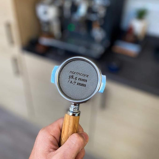Normcore 58.5mm Puck Screen - Lower Shower Screen - Metal Coffee Reusable Filter for Espresso Portafilter Filter Basket 58mm - 1.7mm Thickness 150μm - 316 Stainless Steel