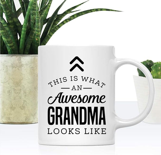 Andaz Press 11oz. Ceramic Coffee Tea Mug - Thank You Gift, Awesome Grandma Mug - Birthday & Idea - Includes Gift Box