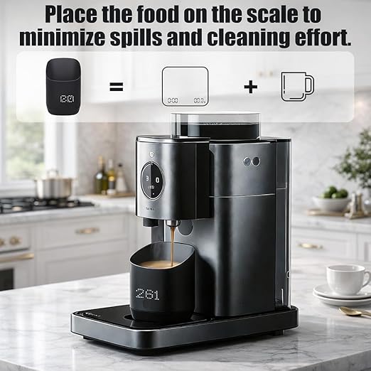 Digital Coffee Scale, Precision 500/g0.1g Coffee Bean Dosing Cup with LED Scale, Espresso Coffee Maker Accessory for Home Barista