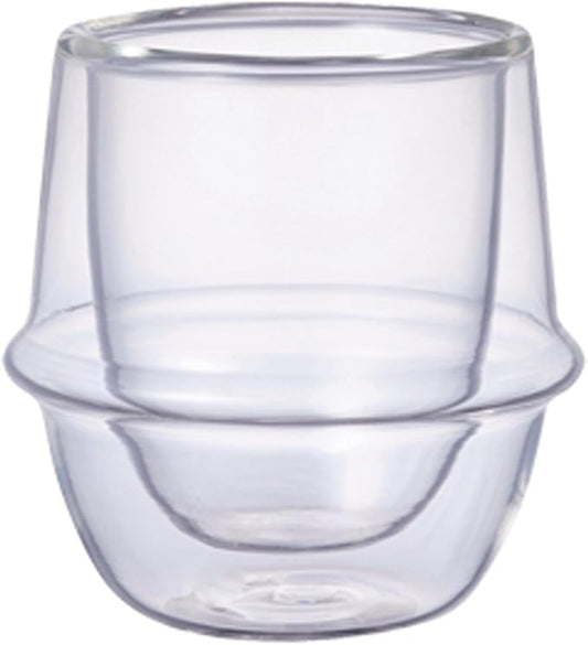 KINTO 23104 KRONOS Double Wall Espresso Cup, 2.8 fl oz (80 ml), Heat Resistant Glass, Microwave and Dishwasher Safe, Gift Present