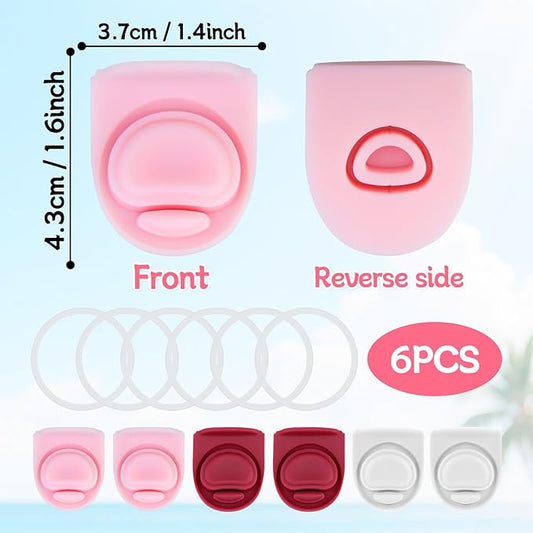 6pcs Water Bottle Seal Circle and 6pcs Replacement Stopper, Silicone Circle Lid Gasket Parts for Owala Free Sip 19oz 24oz 32oz 40oz, Cap Mouth Leak Proof Stopper Silicone Gasket Accessories