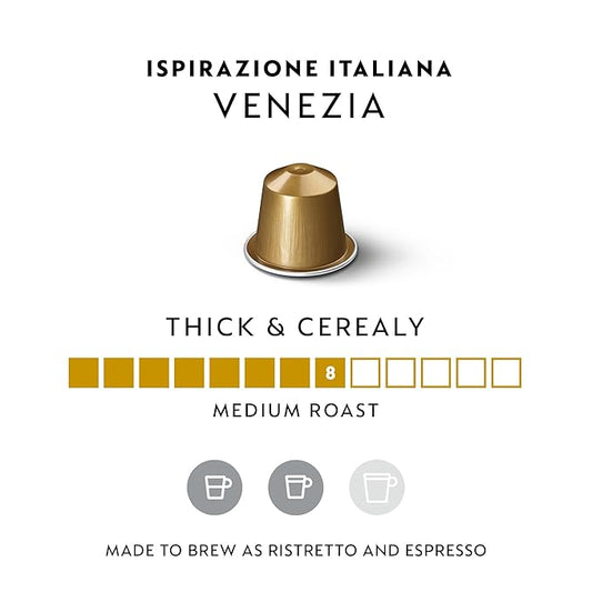 Nespresso Capsules Original, Ispirazione Venezia, Medium Roast Coffee Pods, 50-Count Espresso Coffee Pods