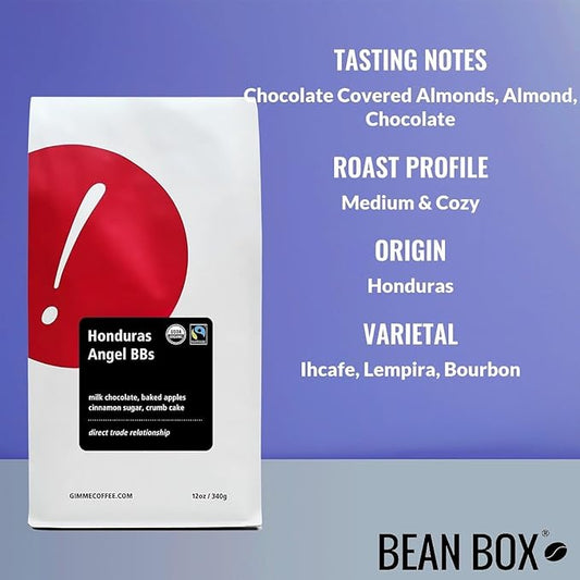 Honduras Angel BBs - Certified Fairtrade, Organic - Roasted by Gimme! Coffee - Whole Bean Coffee - 5 Pound Bag