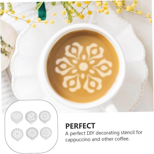Coffee Latte Art Stencils Metal Cappuccino Cake Pops Mold for DIY Decorating and Baking