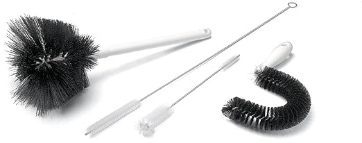 SPARTA 4015300 Polyester Curved Brush, Coffee Decanter Brush With Soft Bristles For Commercial Kitchens, 10 Inches, Black, (Pack of 12)