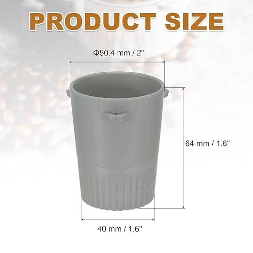 uxcell 51/53 mm Espresso Coffee Dosing Cup, Espresso Machine Accessories Cup for Home Commercial Precision Control Coffee Machine Grinder, Gray