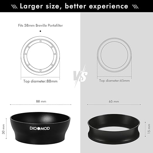 58mm Dosing Funnel, Magnetic Dosing Funnel, Espresso Coffee Dosing Ring for Barista, Compatible with Breville 58mm Handle Filter Cups, Espresso Accessories