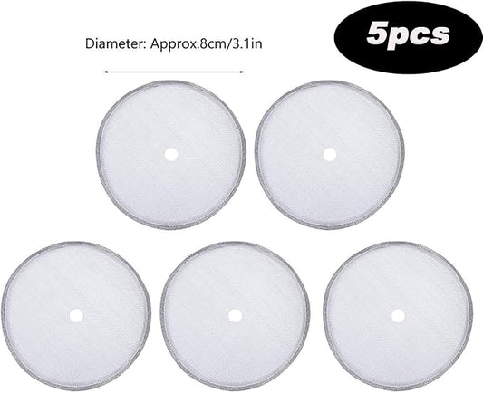 5 Pack French Press Replacement Filters, French Press Screen Replacement 3 Inch Stainless Steel Coffee Filter for 600ml French Press Coffee Pot