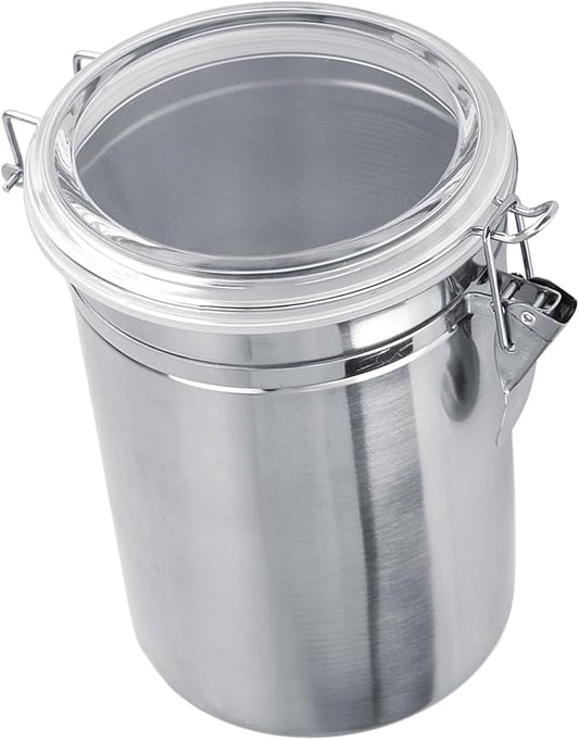 Cocoarm Stainless Steel Coffee Canister, Container Vacuum Sealed Storage Jar with Airtight Clamp Lid for Sugar Tea Bean (Extra Large 57L 13.1 X 14.4 X 18.5in)