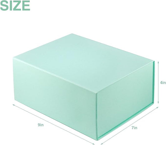 MOYEUPAC Tiffanys Blue Gift Box,9" X 7" X 4" with Lids for Presents Magnetic Closure Gift Packaging for Christmas, Halloween, Birthday and Various Holidays, Tiffanys Blue