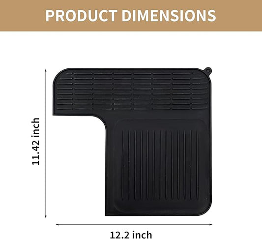 Top Mat for Ninja Luxe ES601 ES701, Silicone Coffee Machine Mat Heat Resistant Non-Slip, Espresso Machine Top Protector from Scratches, Easy Clean Coffee Maker Mat for Countertops