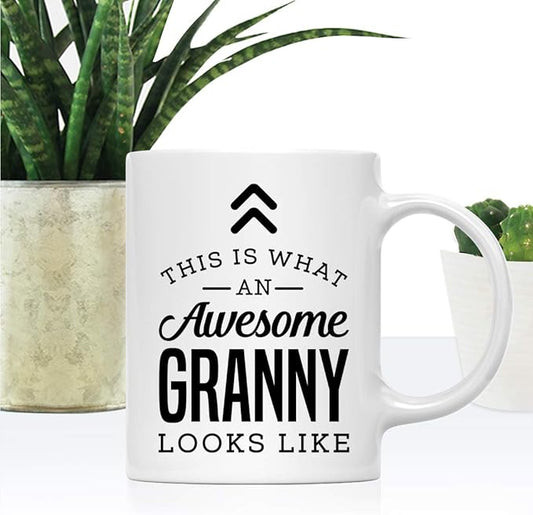 Andaz Press 11oz. Ceramic Coffee Tea Mug, This is What an Awesome Granny Looks Like, 1-Pack, Birthday Ideas Coworker Him Her, Includes Gift Box