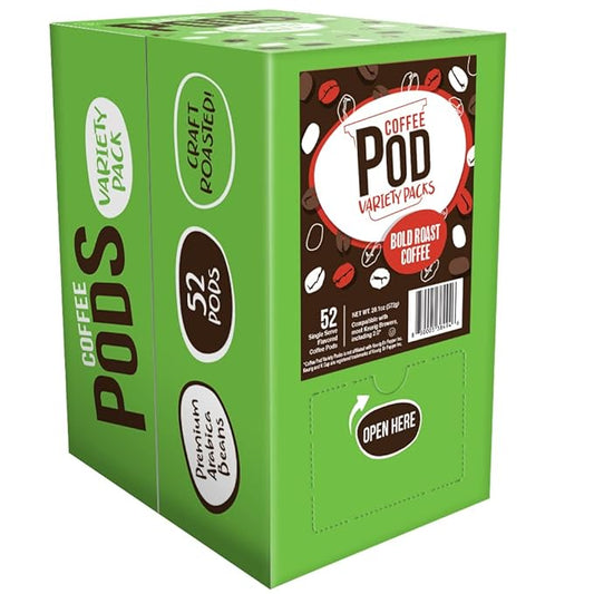 Coffee Pod Variety Packs Sampler, Compatible with K Cup Brewers Including 2.0, Assorted Variety Pack (Dark Roast Variety, 52 Count (Pack of 1)